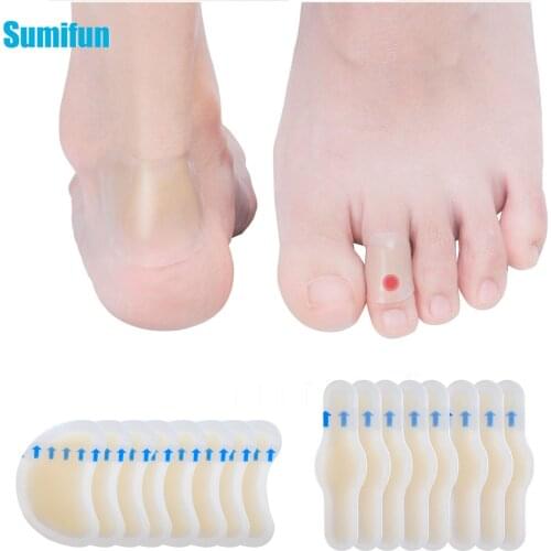 3Pcs Adhesive Hydrocolloid Gel Blister Plaster Anti-wearing Heel Pads Toe Pedicure Patch Sticker Foot Skin Care Tool Support