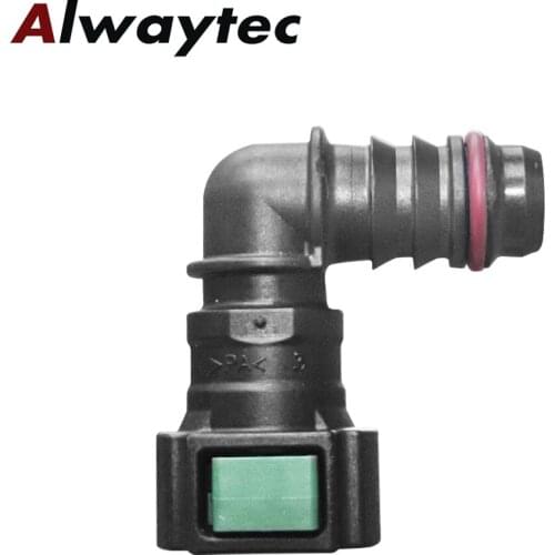 Elbow 9.49mm-3/8" Auto Fuel Hose Connector fit for rubber hose of fuel tank