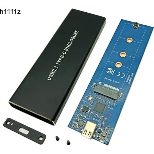 H1111Z M2 SSD Case NVME Enclosure M.2 to USB Type C 3.1 SSD Adapter for NVME PCIE NGFF SATA M/B Key SSD Disk Box M.2 SSD Case