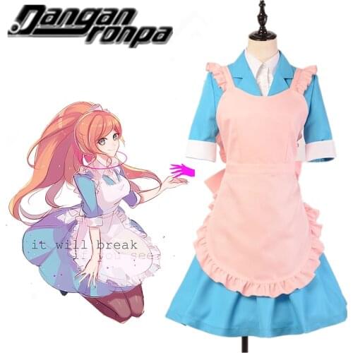 Anime Danganronpa 3: The End of Hopes Peak Academy - Side: Despair Chisa Yukizome Maid Suit Cosplay Costume in stock