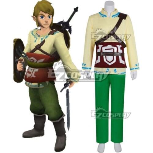 Link Halloween Suit Skyward Sword Skyloft Link Uniform Outfit Cosplay Costume E001