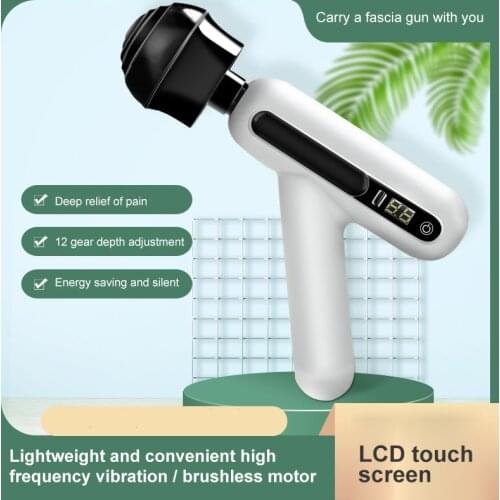 Mini Portable USB Charging Electric Deep Tissue Percussion Fascia Gun Muscle Relaxing Body Pain Relief Massager Fascia Gun