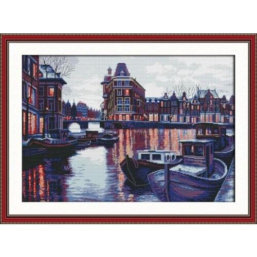 Harbour Stamped Embroidery Needlework Cross Stitch Kit Pattern 11CT 14CT Print Canvas Counted Decoration Thread Fabric Home Gift
