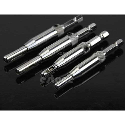 4x HSS Self Centering Hinge Drill Bits Set Door Cabinet 5/64" 7/64" 9/64" 11/64" M03 dropship