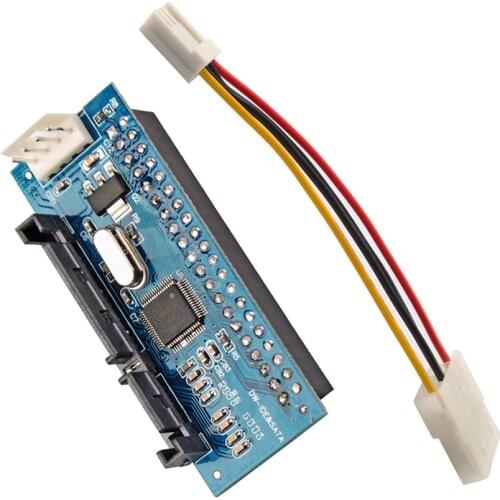 New 7+15p 22pin SATA male to IDE PATA 40Pin Female JM20330 adapter SATA-IDE card #79965
