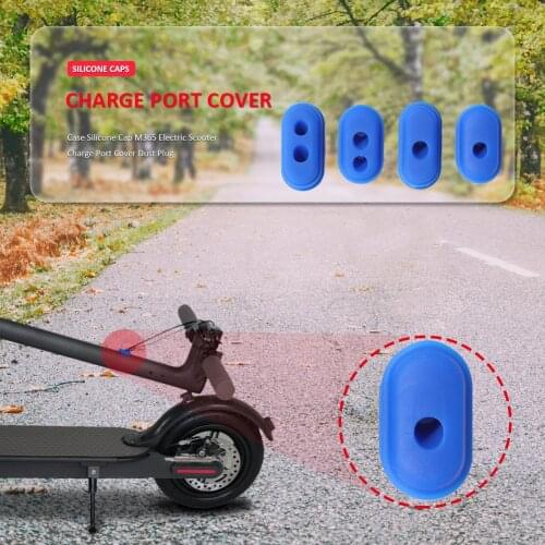 4Pcs Battery Charging Port Dust Plug Case Electric Battery Power Charger Line Cover for Xiaomi M365 Pro Electric Scooter
