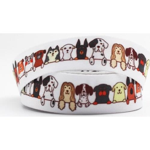 Dog Printed Lanyard Ribbon Badge Id Lanyard/mobile Phone Strap/key Lanyard Neck with Keychain10MM/16MM/20MM/25MM/35MM