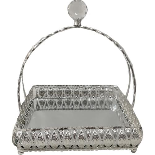 Sultan Silver Sugar Bowl Mirrored Interior Design Handles Şekerlilik Chocolate candy Presentation Halloween Easter