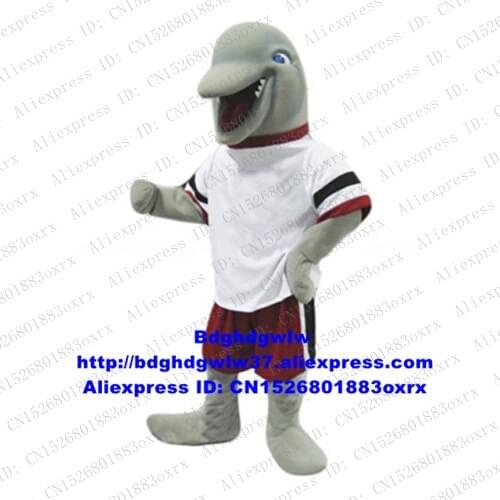 Grey White Dolphin Porpoise Sea Hog Delphinids Whale Cetacean Mascot Costume Adult Anniversary Sale Etiquette Courtesy zx2075