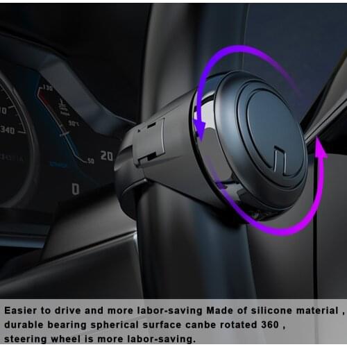 Spinner Knob 360 Degree Rotation Turning Steering Wheel Booster Ball Shaped Metal Bearing Power Handle Universal