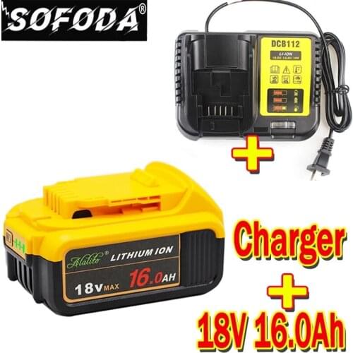 18V 16.0Ah MAX XR Battery Power Tool Replacement for DeWalt DCB184 DCB181 DCB182 DCB200 20V 5A Battery+ 3A Charger