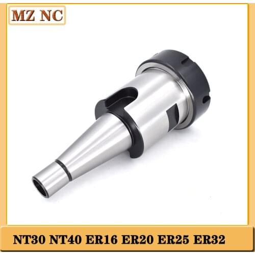 1pcs NT40 ER20 ER25 ER32 NT40 ER40 collet chuck tool holder M16 thread for CNC machine