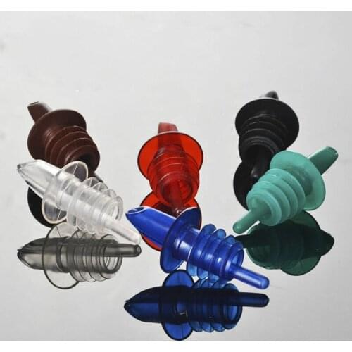 12pcs Plastic Reusable Wine Pourers Liquor Spirit Pourer Wine Whiskey Spout Free Flow Bottle Pourer Wine Disk Bar Supplies