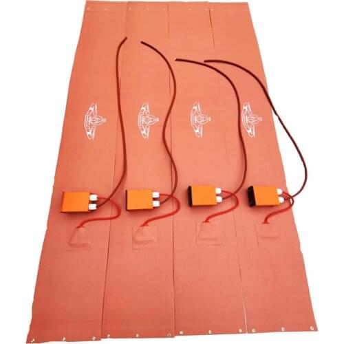 205*1645*1.5mm 220V 1200W Silicone Heat Blanket 1000mm Lead Wire