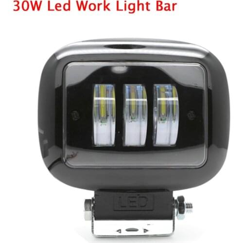 30W 12V Led Car Work Light Bar Round 6D Lens Car Work Spot Flood Offroad Light Combo External Headlight Motorcycle SUV Truck