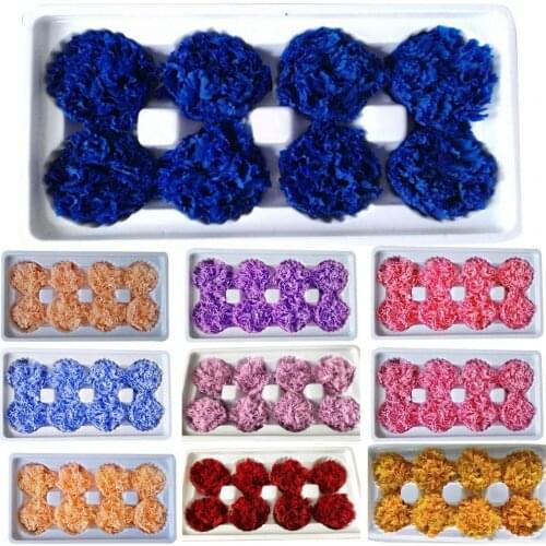 8Pcs Preserved Flower Head Carnation Decorative Dried Flower Mothers Day Gift Box Flower for Mother