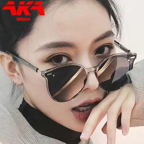 AKAgafas 2021 Vintage Round Sunglasses Women Personality Metal Luxury Ocean Glasses Retro Fashion Oculos De Sol Feminino UV400