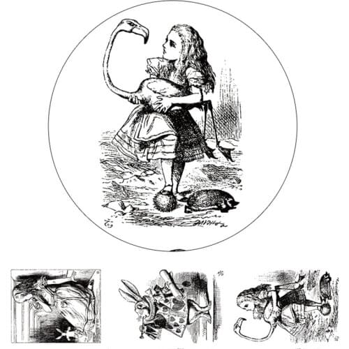 Alideco Washi Tapes Alice Animals Adhesive Decoration Tapes Scrapbooking DIY Paper Japanese Stickers Size 4 cm*5m