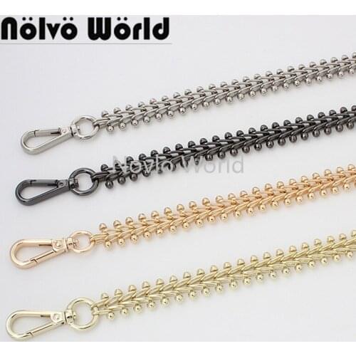 1-5pcs 4 colors 30-130cm 17mm Width High Quality Hanging Plating Cover Bag Shoulder Chain Replace New Purse Chains