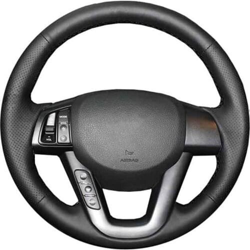 Car Steering Wheel Cover For Kia K5 2011 2012 2013 Kia Optima Customize DIY Steering Wrap Microfiber Leather Hand Sewing
