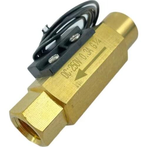 USM-FS41TB Flow Sensor Switch Reed Switch Brass Magnetic Sensor Switch 1.5-12L/min 250V DC 70W 2 wire iSentrol Zhongjiang Open