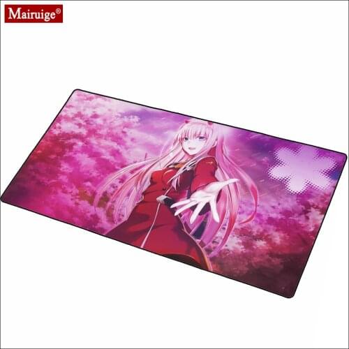 Persona Gamer Pc Compute Desk Mat Pink Mouse Pad Zero Two Darling In The Franxx Geming Mouse Pad Anime Keyboard Pad 90x40cm