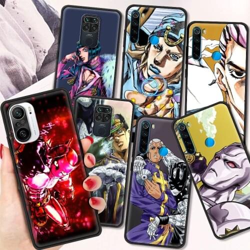 JoJo Killer Queen Anime Shockproof Coque for Redmi K40 Pro Plus Note 9 9T 9S 8 8T Luxury Case 9C 8A 7A K20 K30 Pro Shell Capa