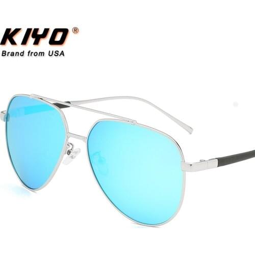 KIYO Brand 2020 New Men Oval Polarized Metal Day and Night Photochromic Polarized Sunglasses Classic UV400 Driving Eyewear 2826