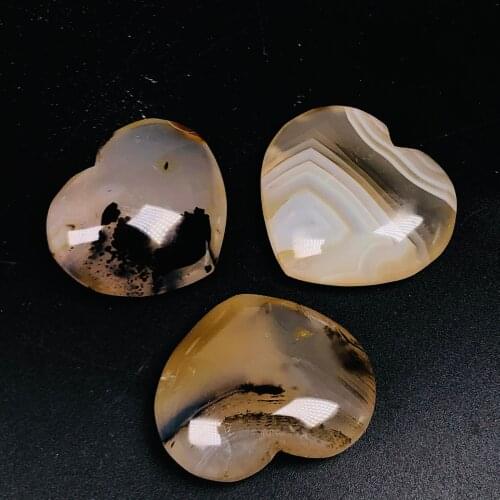 Natural Heart Shaped Agate Mineral Specimen Collection Decoration