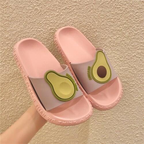 Couples Slippers Womens Slippers Platform Summer Bathroom Korean-Style Eva Avocado Slipper for Men Indoor Shoes Man Shoes