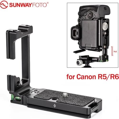 SUNWAYFOTO PCL-R5 L bracket L plate for Canon EOS R5 R6 Camera Quick Release Plate Holder with Spirit level