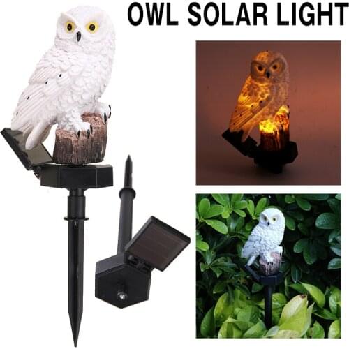 Solar Power LED Lights Waterproof Owl Lights Garden Yard Landscape Pathway Light Decor Holiday Outdoor Lighting Lamp With Stake