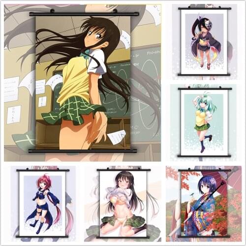 WTQ JTo Love Ru Kotegawa Yui Mea Nemesis Haruna Canvas Painting Retro Anime Posters Wall Decor Wall Art Picture Home Decor