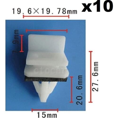 10pcs Rocker Panel Moulding Clip Retainer Fastener For Honda Acura / Universal 91513-SM4-000
