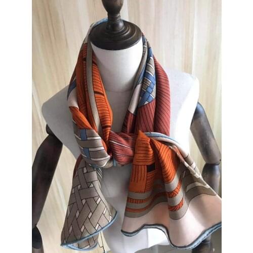2021 new arrival autumn spring classic orange 140*140 cm colorful scarf 65% cashmere 35% silk scarf wrap for women lady girl