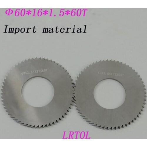 3pcs 60mm*16mm*1.5mm*60T Solid carbide Saw blade Milling cutter import material Processing stainless steel