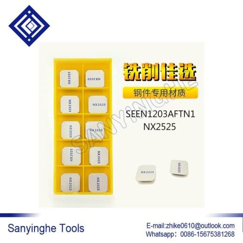 Free shipping high quality 50pcs/lots SEEN1203AFTN1 NX2525 cnc carbide turning inserts
