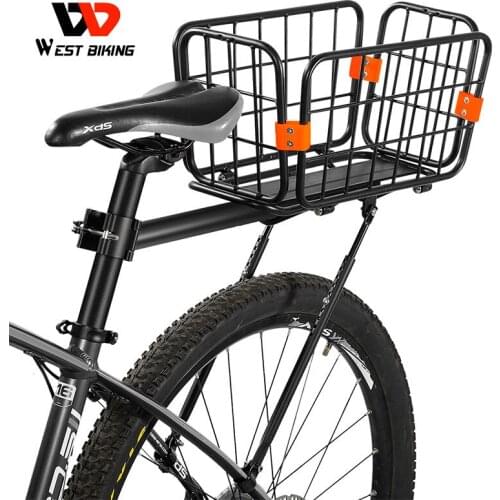 Bike Rack Rear Solid Adjustable MTB Bicycle Luggage Cargo Rack Aluminum Alloy Bike Basket Rack With Strap Bike Accessories