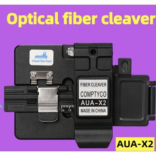 Comptyco AUA-X2 High Precision Fiber Cleaver With Waste Fiber Box,FTTH Cutting Tools Fiber Optic Cable Cutter 24 Surface Blade