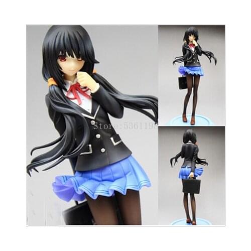 16cm Anime Figure Date A Live Kurumi Tokisaki Uniforms Sexy Girl PVC Action Figure Toys Nightmare Collection Model Doll Gift