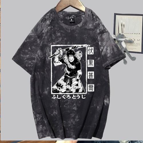 Anime Jujutsu Kaisen Funny Cartoon T Shirt Women Men Fashion Fushiguro Megumi T-shirt Hip Hop Top Tees