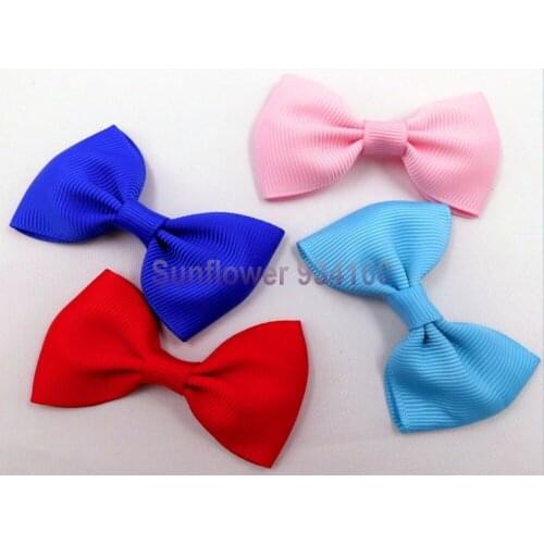 2.5 " grosgrain bow tie Boutique headwear headdress Clips 100pcs 36color choose