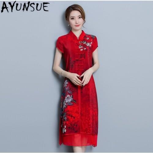 Ayunsue Summer Dress Plus Size Dresses for Women Floral Midi Dress Vintage Elegant New Arrival 4xl Sukienka 18288 Pph14