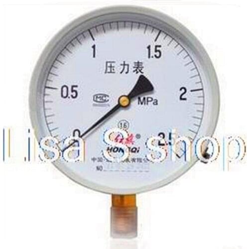 M20*1.5 150mm Dia 0-2.5Mpa Water Oil Hydraulic Air Pressure Gauge Universal Gauge