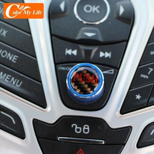 1Pc Aluminum Alloy Car Audio Switch Control Knob Refitting Cover Sticker for Ford Ecosport 2013 - 2017 Accessories