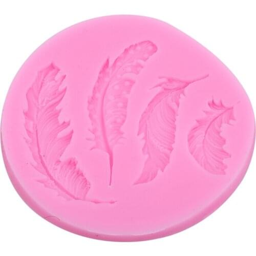 Feather Shape Silicone Mold Sugar Buttons Fondant Mold Chocolate Gumpaste Mold Cake Decorating Tools