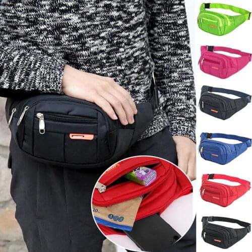 Sports Man Belt Pouch Fanny Pack Men Women Waist Bag Waterproof Crossbody Bags Phone Banana Bags Female Belt Bags