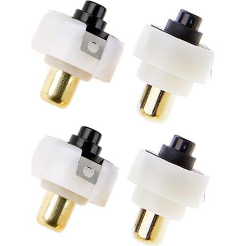 4pcs Diameter 17mm/20mm LED Flashlight Push Button Switch ON/OFF Torch Tail Switch White Round Switches T6 Q5 C8 501B Can Use