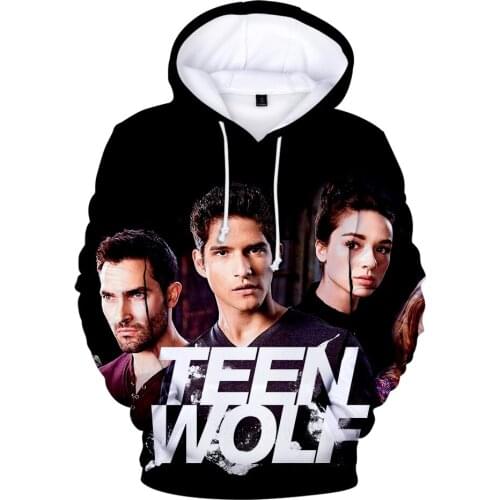 Teen Wolf Trendy Style 3D Pirited Hoodies Hooded Sweatshirt Harajuku Streetwear Boys Girls Clothes Women/men Long Sleeve 2020