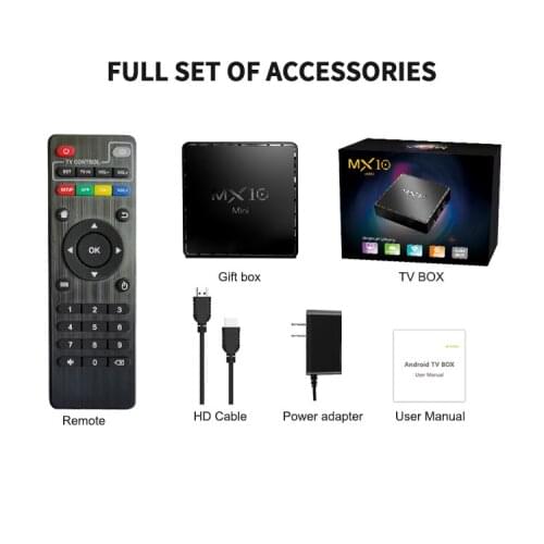 MX10 Mini 5pcs TV Box Android 10 allwinner h313 cpu for 1g 8g 2g 16g allwinner h616 cpu for 4g 32g 4g 64g with 2.4g 5g wifi 6K
